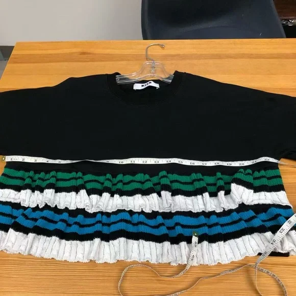 Black and Multicolor Ruffle Sweatshirt - Picture 9 of 11